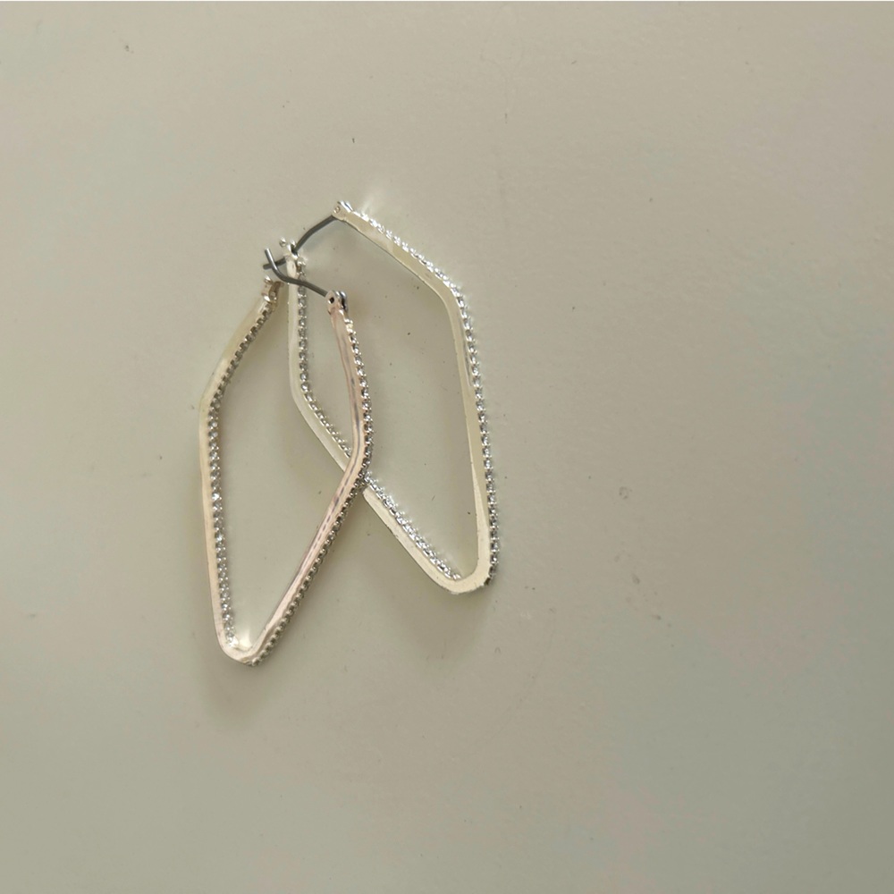 Stella and dot pave diamond hoops